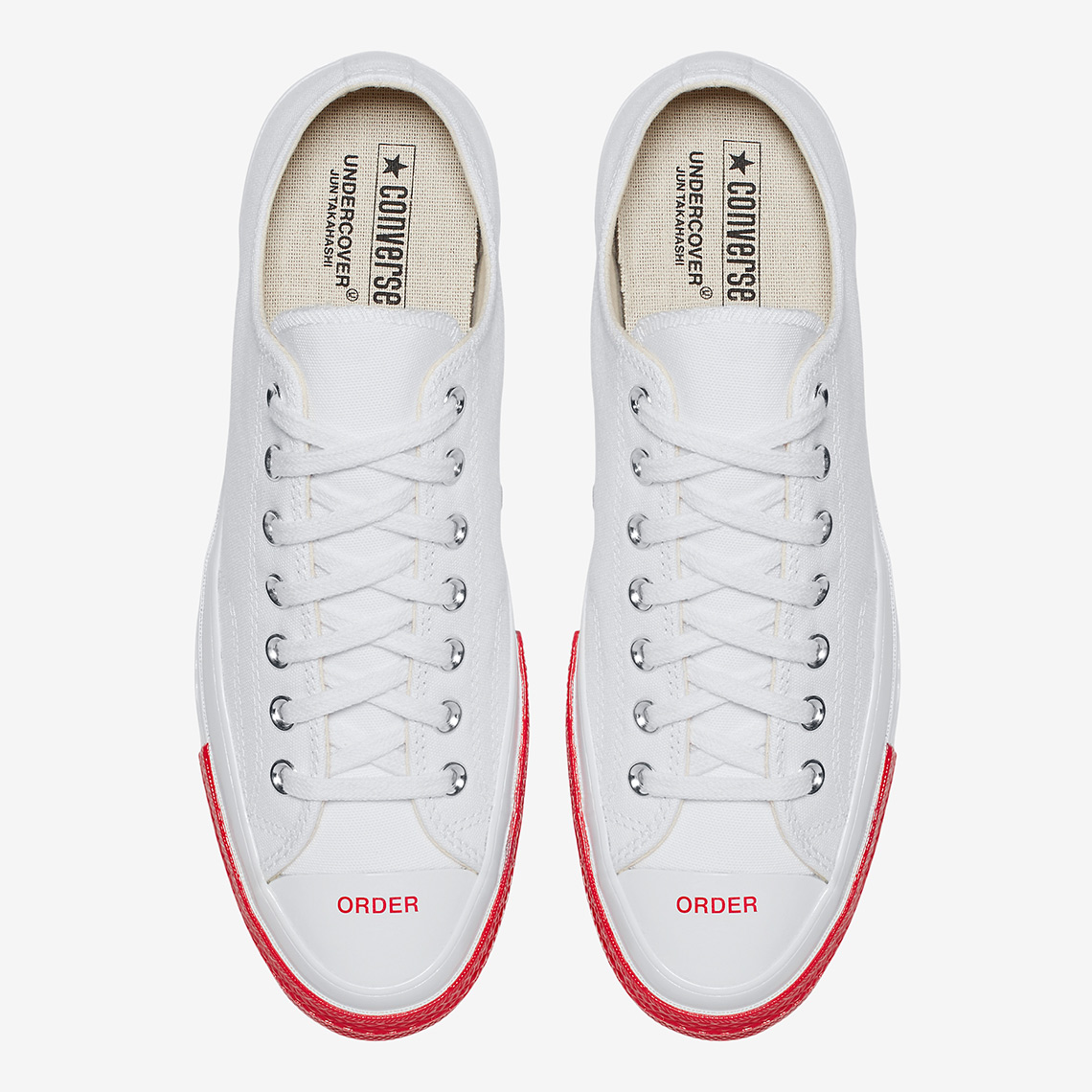Undercover Converse Chuck 70 Low White Red 2
