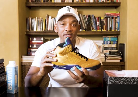 Will Smith Unboxes His Upcoming Air Jordan 5 “Fresh Prince” With Friends And Family Edition