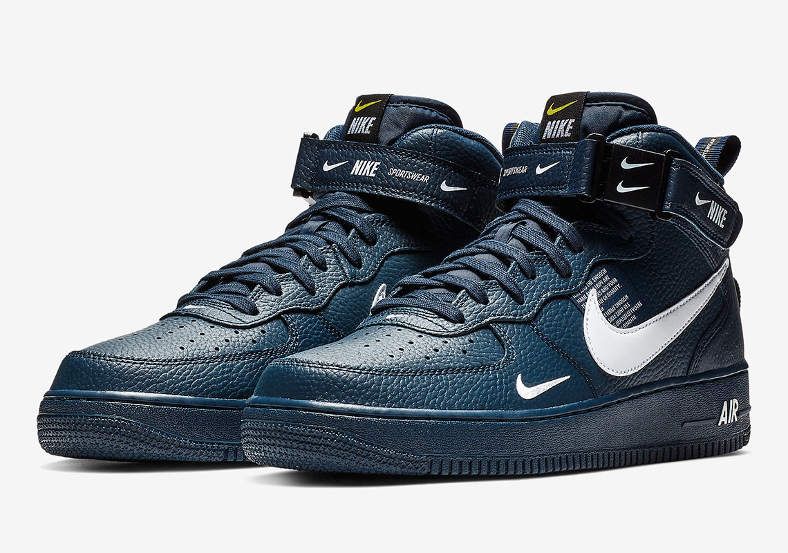 Nike Air Force 1 Mid Utility Navy White | SneakerNews.com
