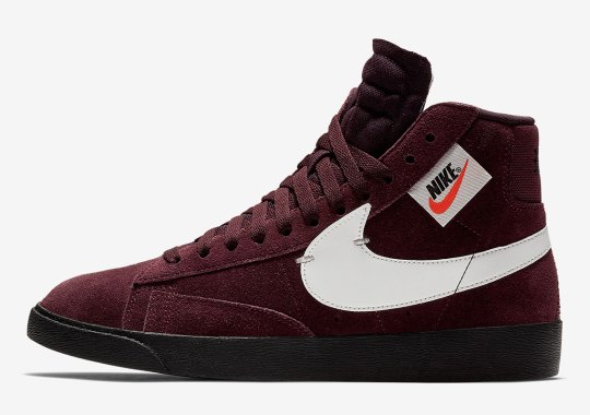 The Nike Blazer Mid Rebel Drops In A Dark Burgundy