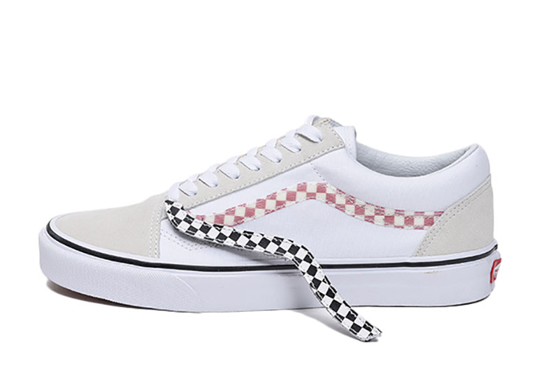 vans with checkerboard stripe