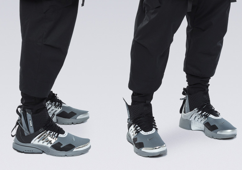 ACRONYM Reveals A Never Before Seen Nike Presto Mid In Silver And Black