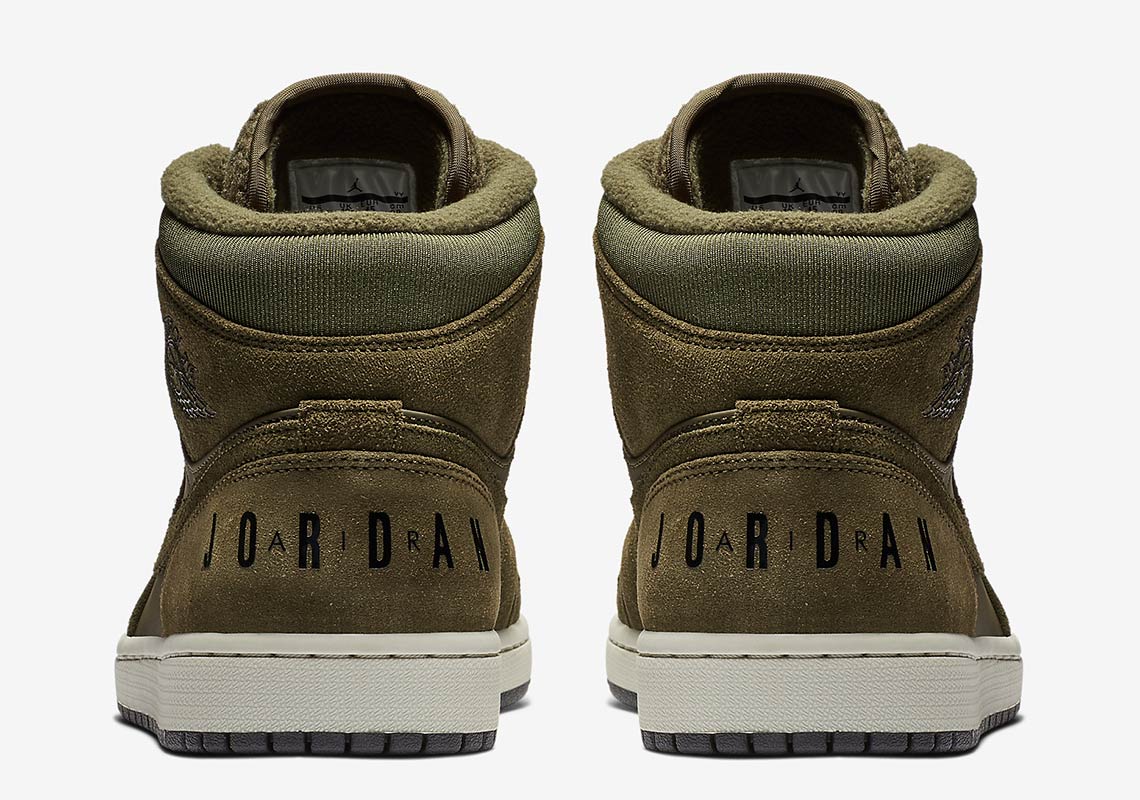 jordan aj 1 mid olive canvas