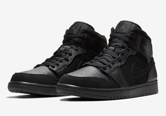 The Air Jordan 1 Mid Is Available In Triple Black