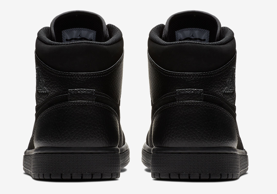 Air Jordan 1 Mid Triple Black 554724-064 Release Info