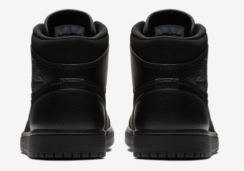 Air Jordan 1 Mid Triple Black 554724-064 Release Info | SneakerNews.com