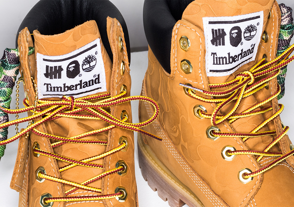 Bape Undefeated Timberland Wheat 6 Inch Boots 3