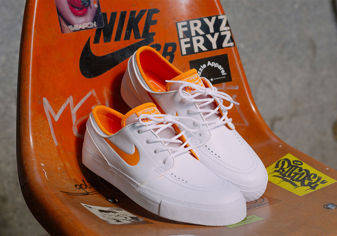 nike white with orange