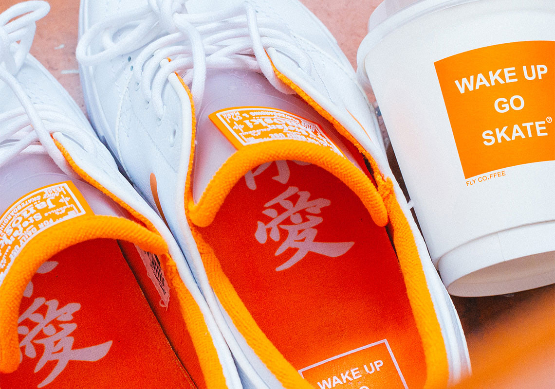 janoski white orange