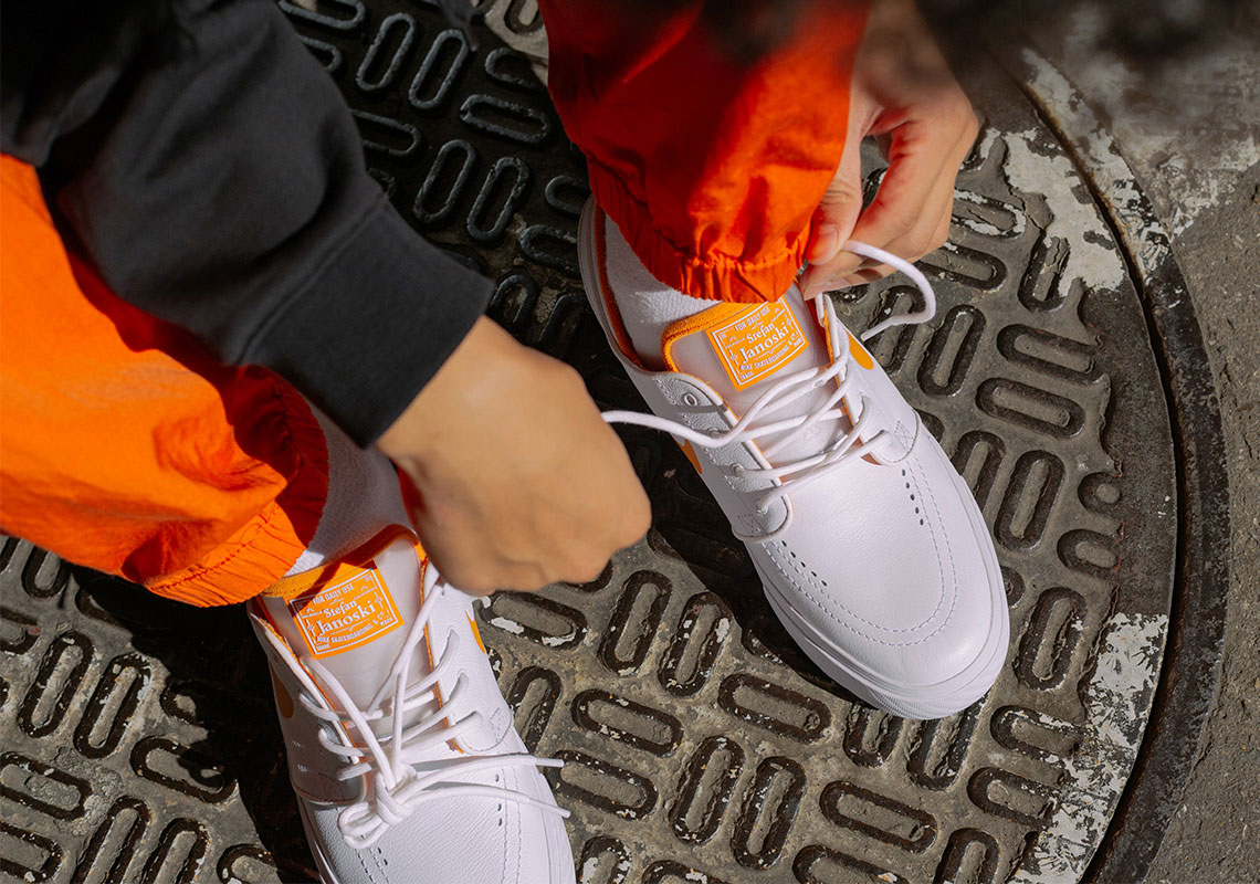 fly nike sb janoski white orange 8