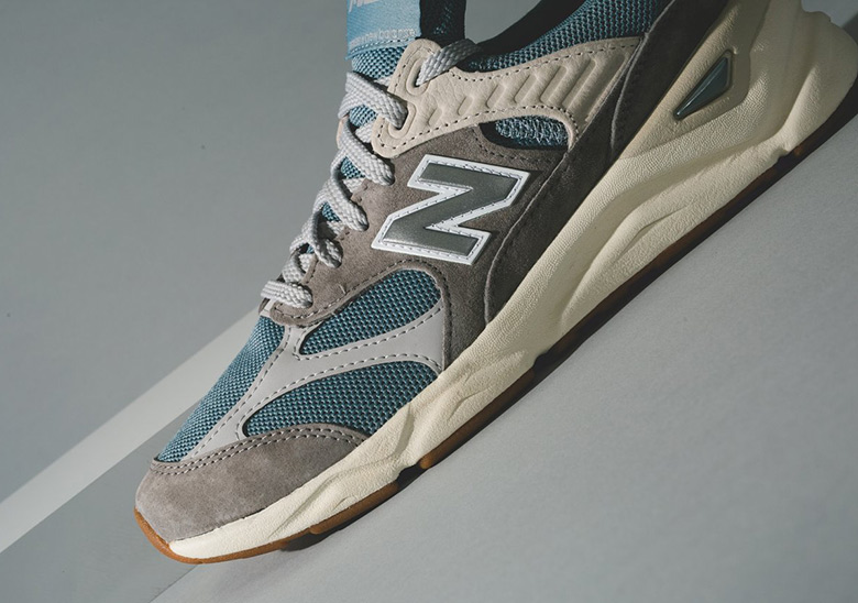 new balance lifestyle x90 reconstructed cyclone blue & marble grey shoes