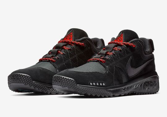 The Nike ACG Dog Mountain Arrives In “Triple Black” With Red Laces