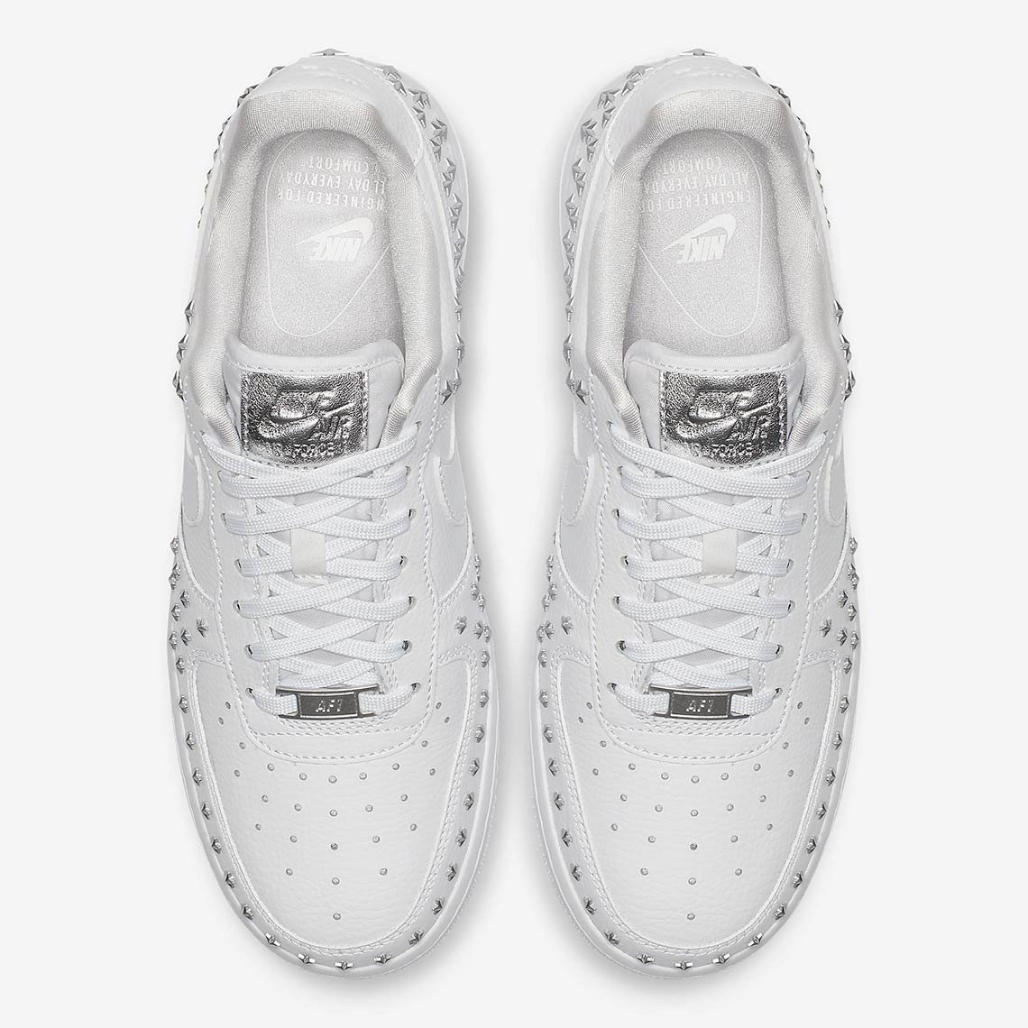 Nike Air Force 1 Low Stars White Silver Ar0639 100 4