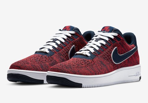 Nike Air Force 1 Flyknit Robert Kraft AH8425-600 Patriots | SneakerNews.com