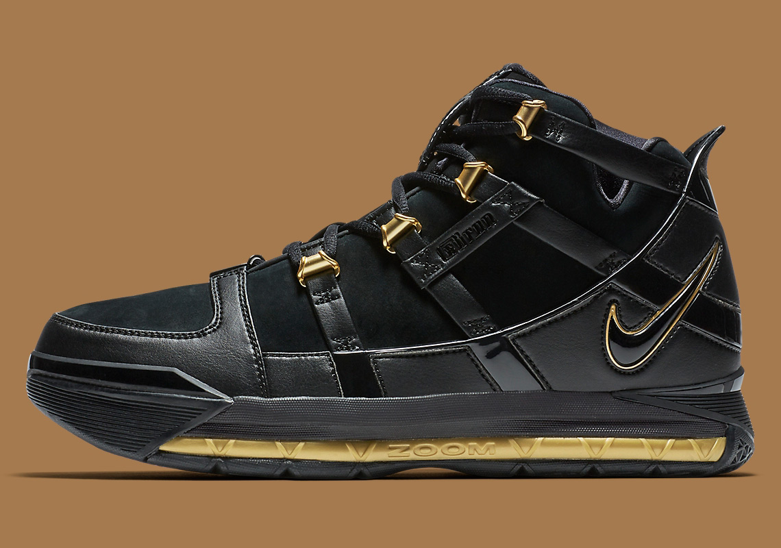 Nike LeBron 3 Retro Black Gold AO2434-001 | SneakerNews.com