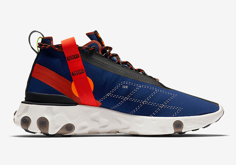 Nike react runner mid wr ispa best sale blue void team orange