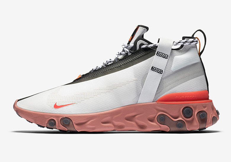 Nike React Runner Mid Ispa Navy White Black Orange Pink 2