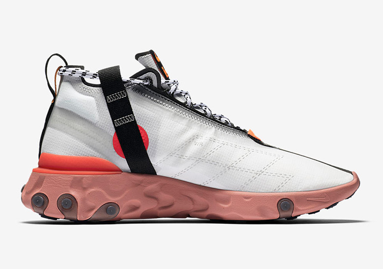 Nike React Runner Mid Ispa Navy White Black Orange Pink 4