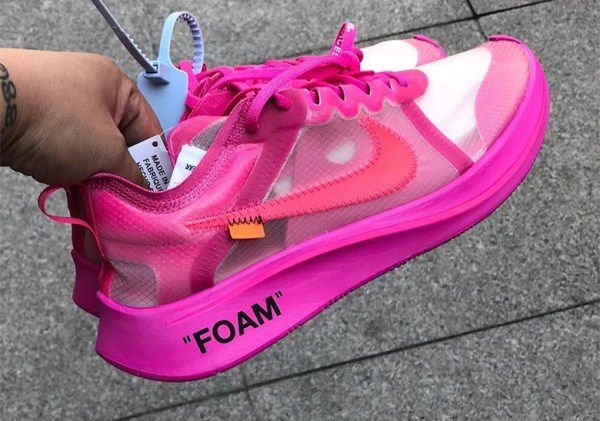 Off-White Nike Zoom Fly SP Pink Black AJ4588-001 AJ4588-600 ...