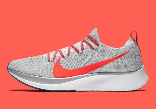 The Nike Zoom Fly Flyknit Appears In Pure Platinum And Bright Crimson
