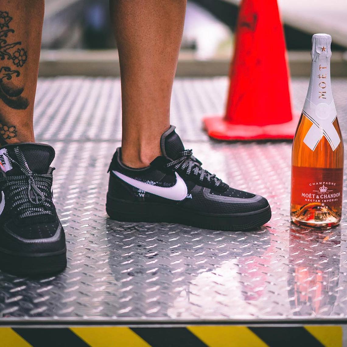 nike force off white black