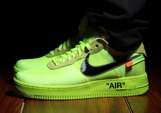 Detailed Look At The Off-White x Nike Air Force 1 “Volt”