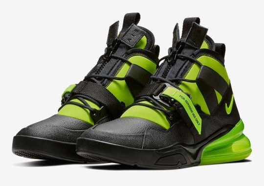The Nike Air Force 270 Utility In Black/Volt Releases This Weekend