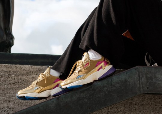 The Popular adidas Falcon Appears In Metallic Gold