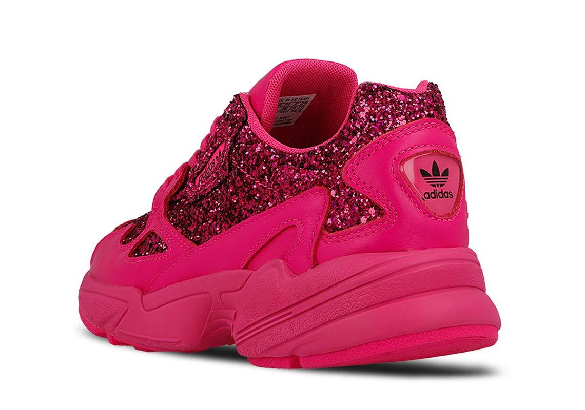 adidas pink falcon glitter