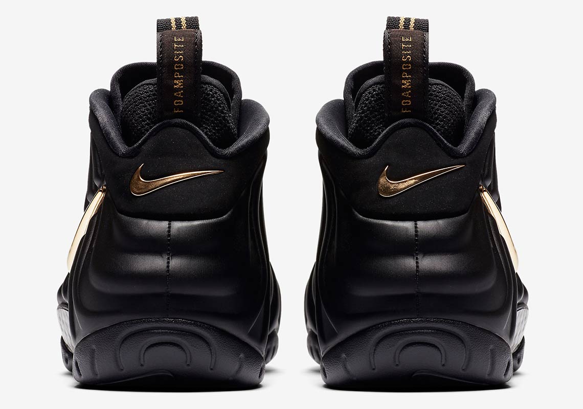 black foamposites with gold check