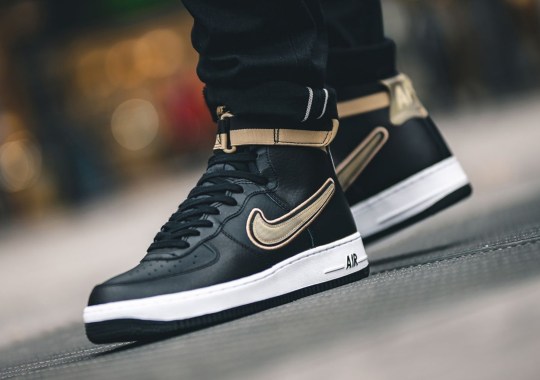 The Nike Air Force 1 High LV8 Arrives In Black And Gold For Raptors’ OVO Night