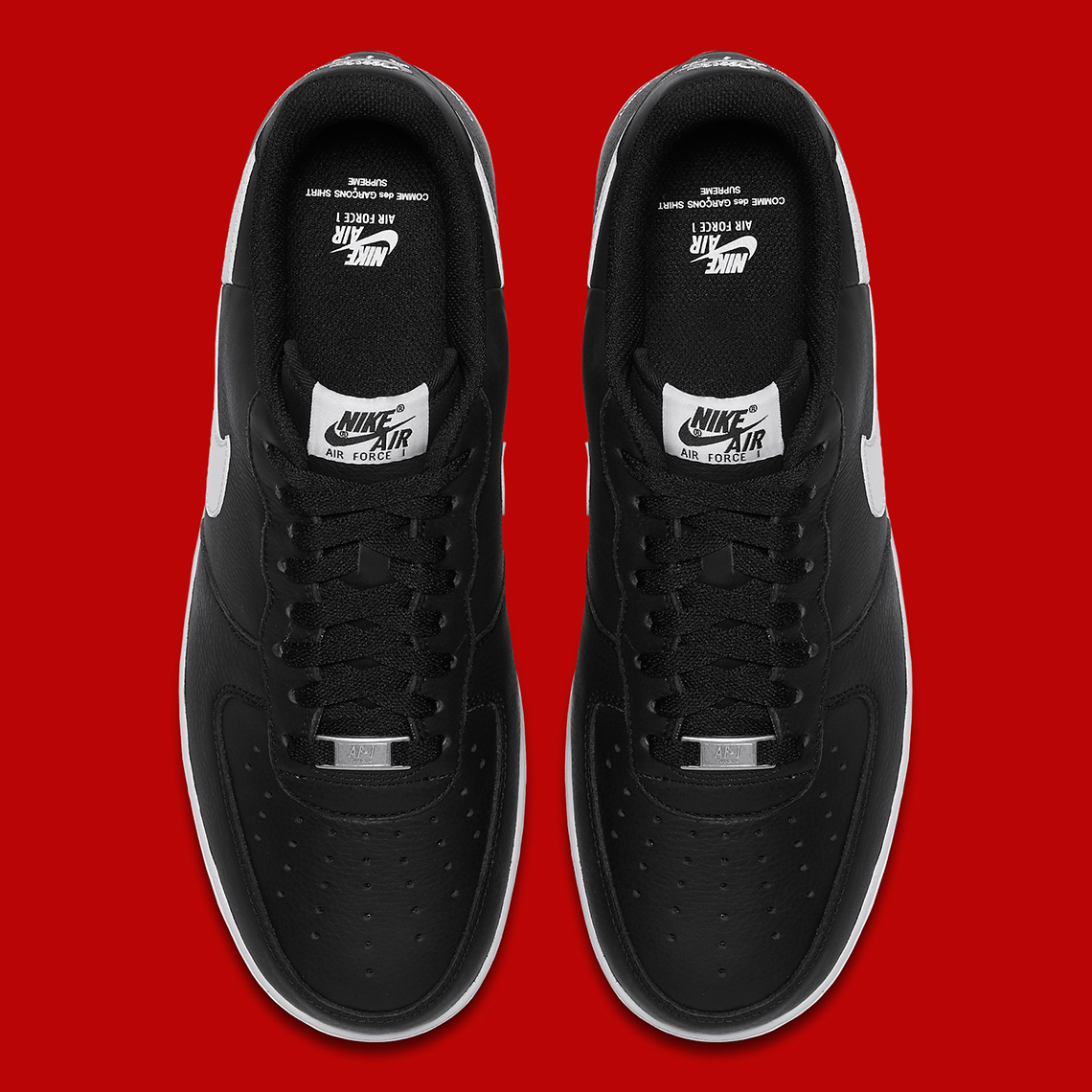 The Supreme x COMME des GARÇONS x Nike Air Force 1 Low Releases Tomorrow •