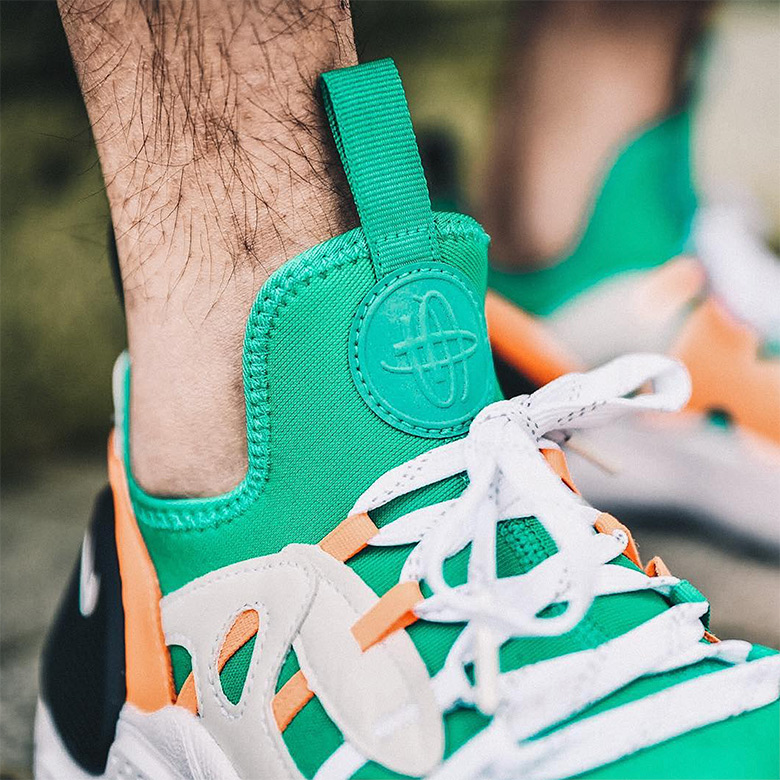 nike huarache edge green orange