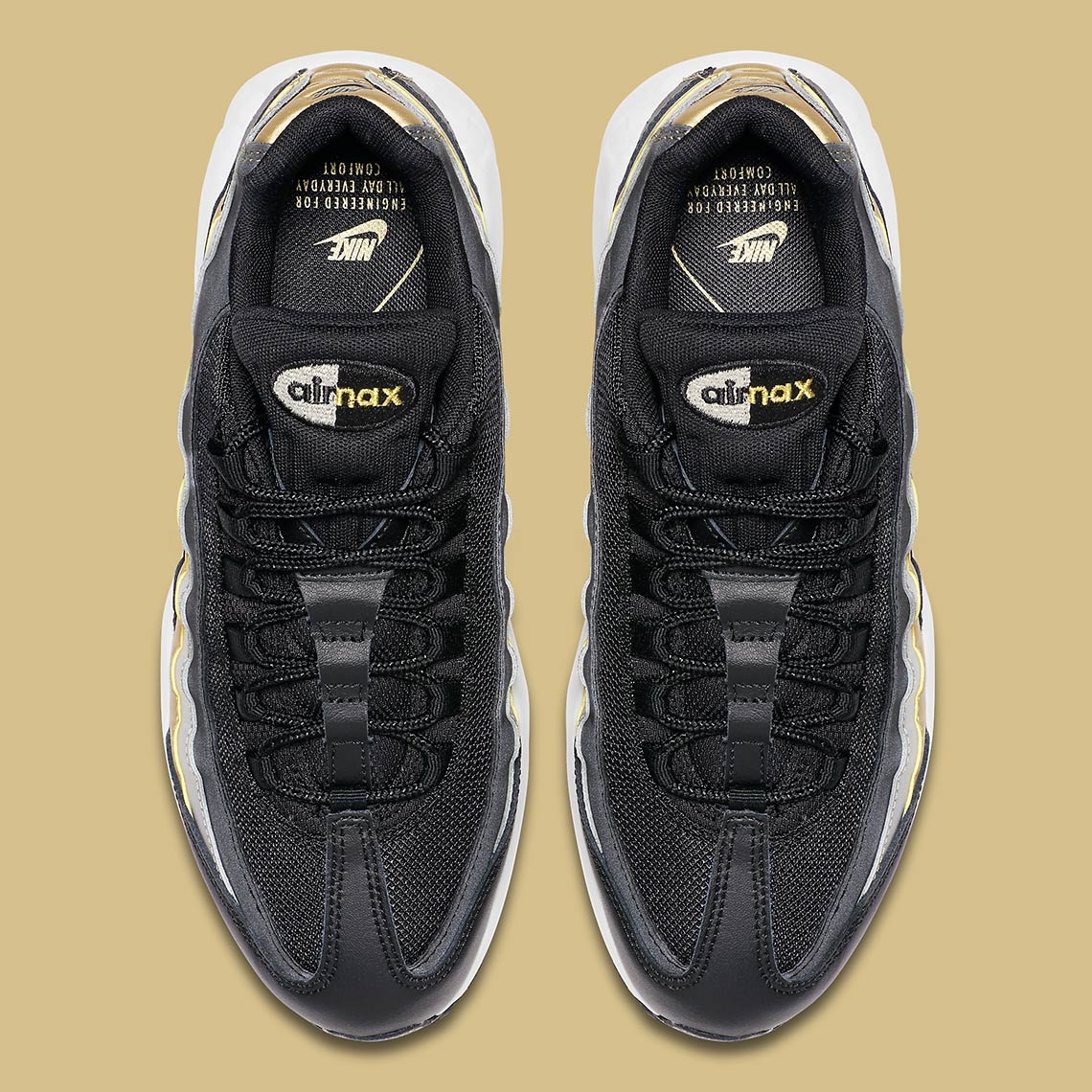 Nike Air Max 95 Metallic Gold + Silver BQ4554-001 | SneakerNews.com