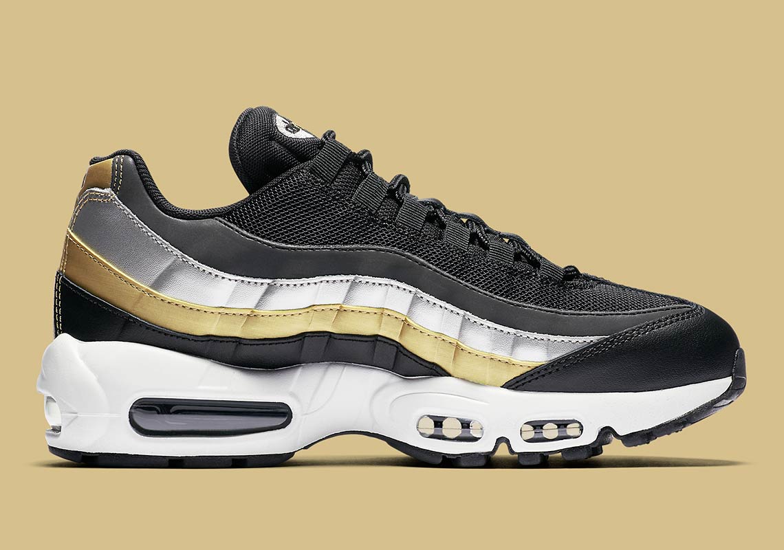 air max 95 gold and white