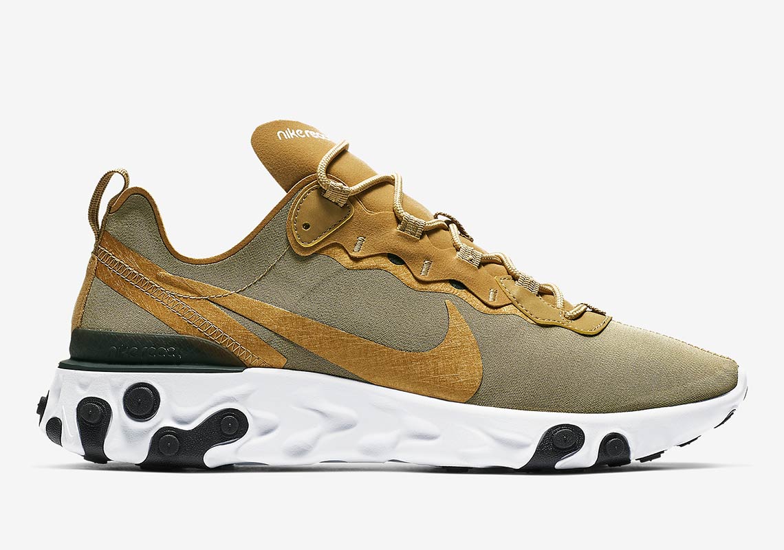 go to work Young athlete Nike React Element 55 Metallic Gold Buying Guide | SneakerNews.com