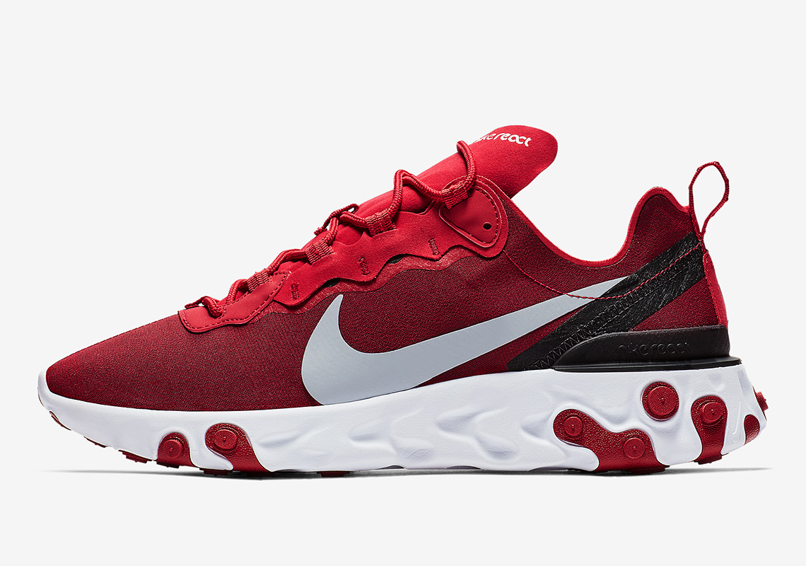 nike react element 55 red and white