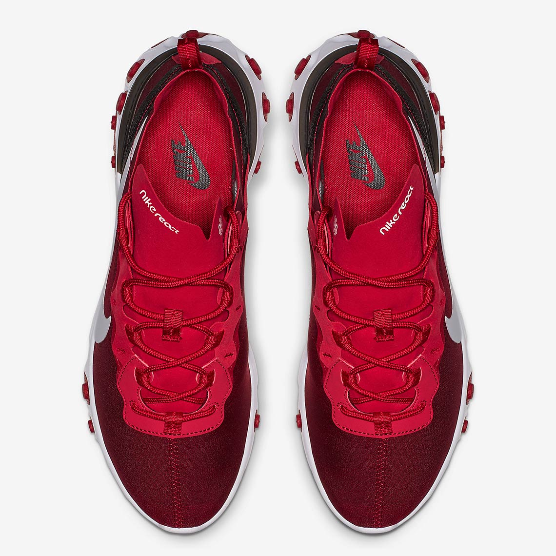 Nike react element 55 best sale university red