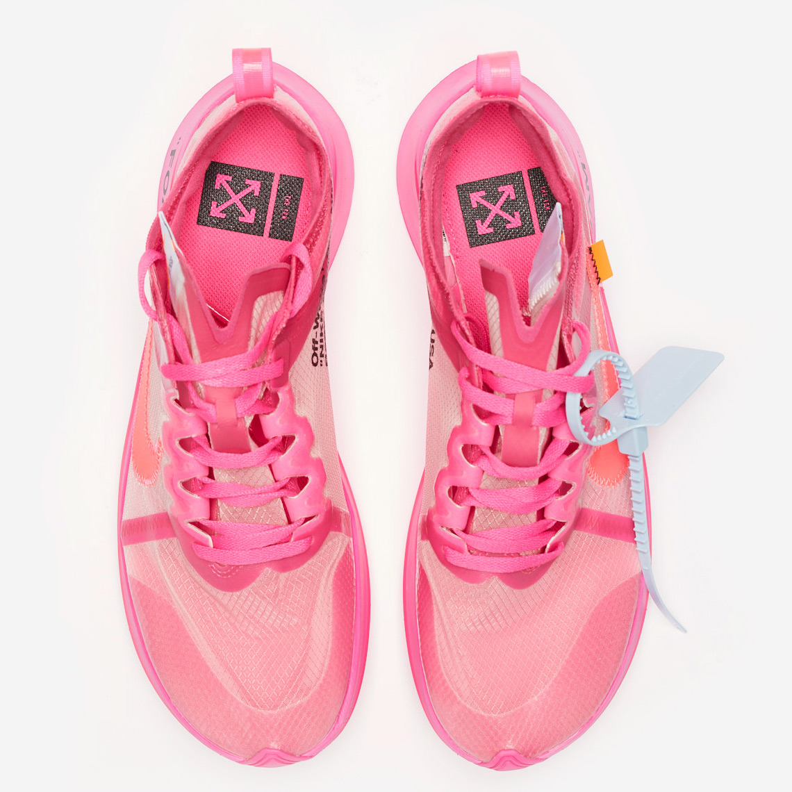 nike off white pink shoes