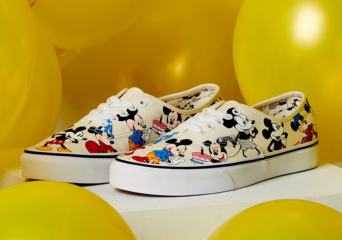 vans x disney mickey mouse's 9th authentic shoes