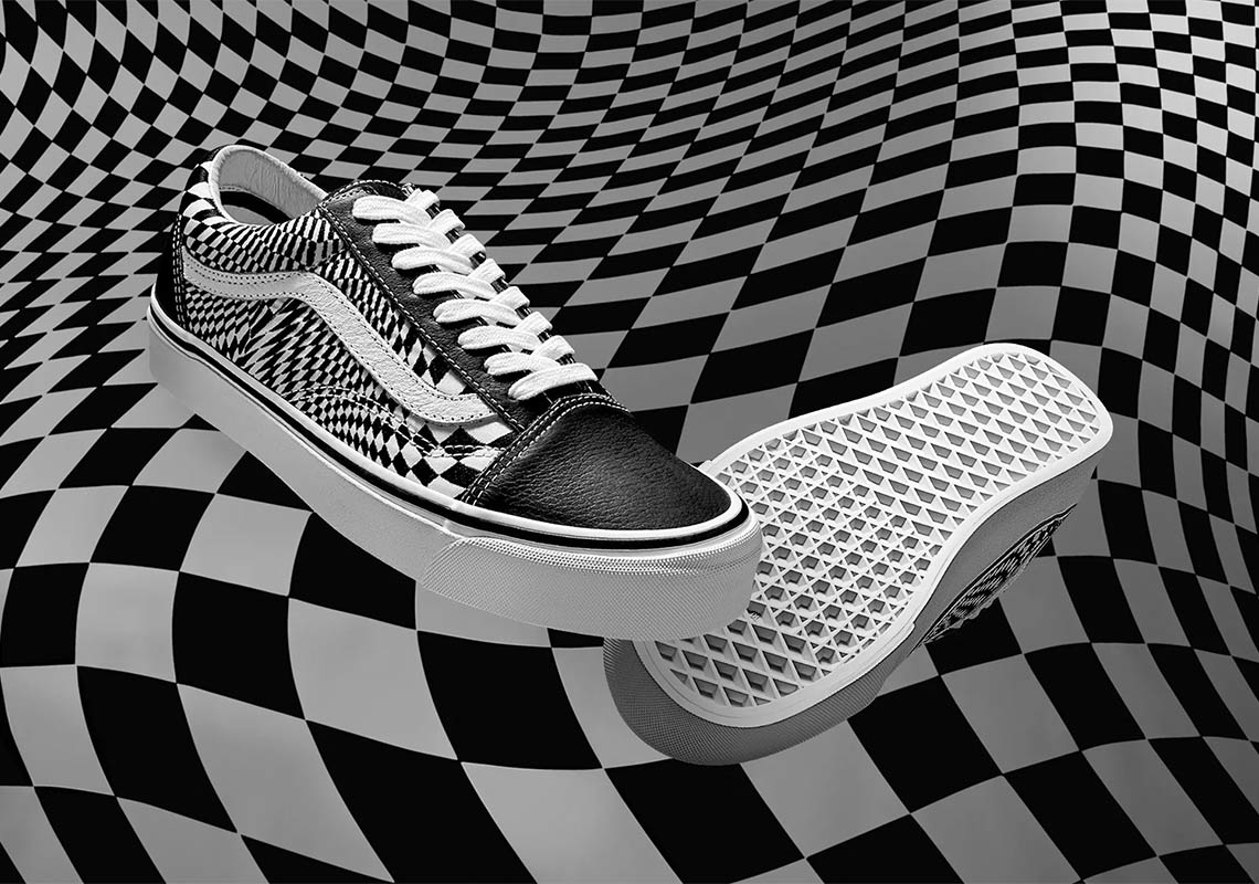 trippy checkered vans