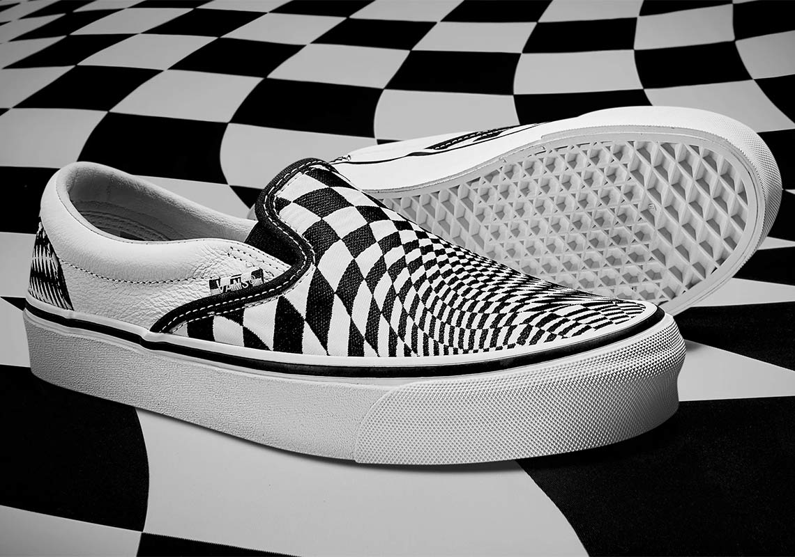 checkerboard vans trippy