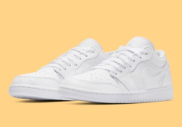 Jordan 1 Low All White 553558-111 Release Info | SneakerNews.com