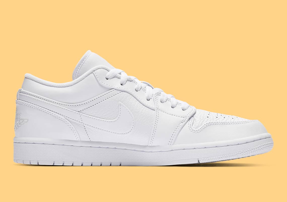 Jordan 1 Low All White 553558-111 Release Info | SneakerNews.com