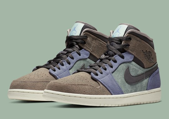Suede Uppers Give This Air Jordan 1 Mid The Aleali May Vibes