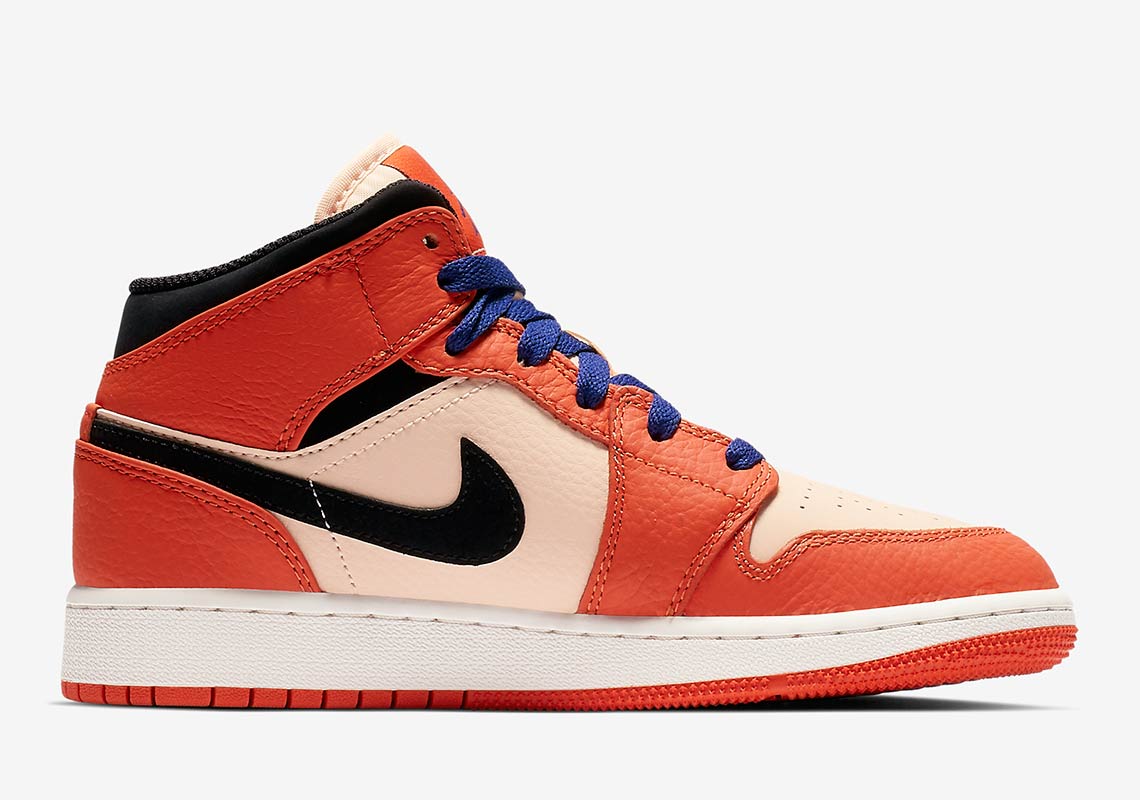 Jordan 1 Mid Girls Orange BQ6931-800 Release Date | SneakerNews.com