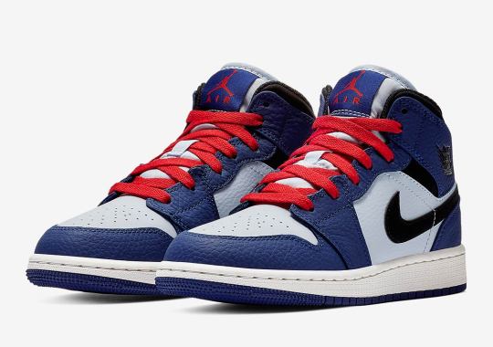 The Air Jordan 1 Mid For Grade School Sizes Is Here In Alternate Spider-Verse Colors