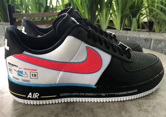 Nike’s Overbranded Theme Appears On Racing-Inspired Air Force 1