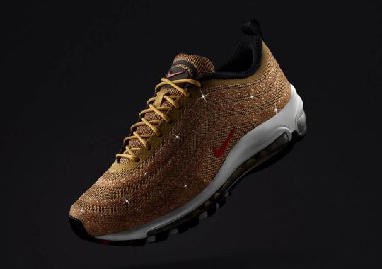 The Nike Air Max 97 Swarovski Releases In Metallic Gold On December 26th