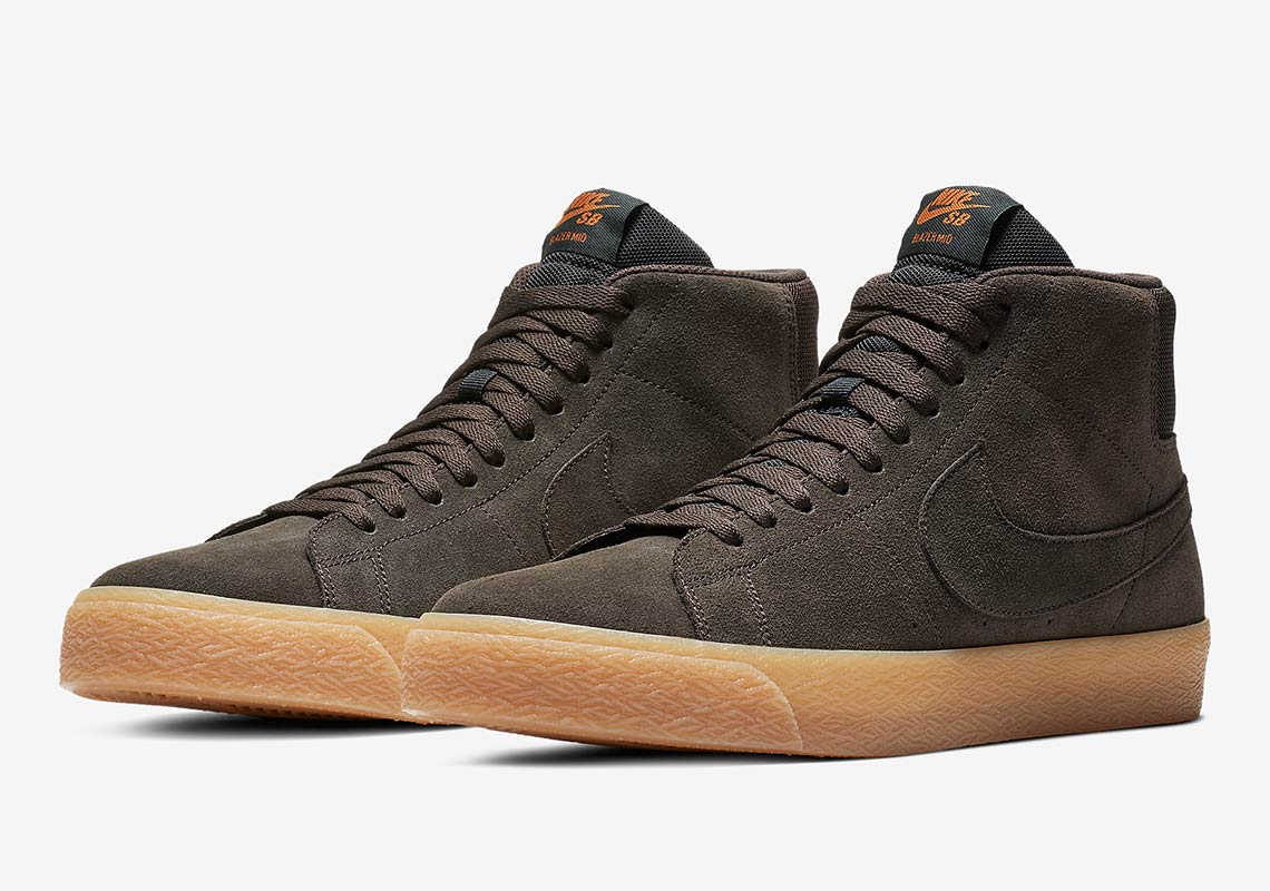 The Nike SB Blazer Mid Appears In Brown Suede And Gum Soles
